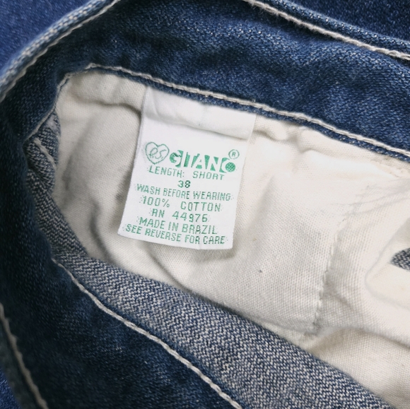 Gitano Vintage 80s Womens High Waisted Denim Jeans Size 38 Short Dark Wash - Picture 12 of 15